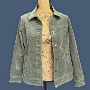 Super Soft Corduroy Pendleton Olive Green Trucker Jacket Large